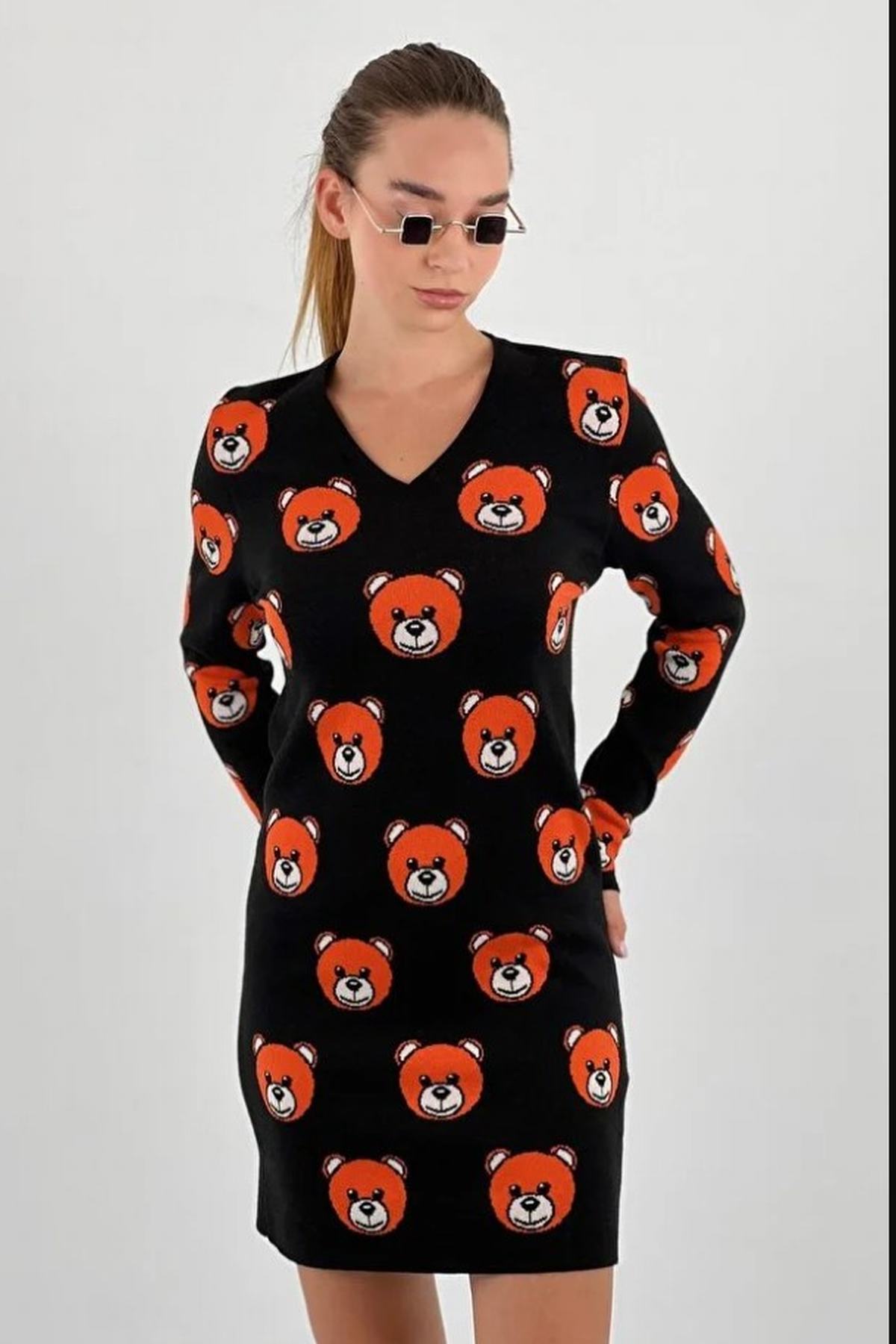 Ayıcık Desenli Elbise