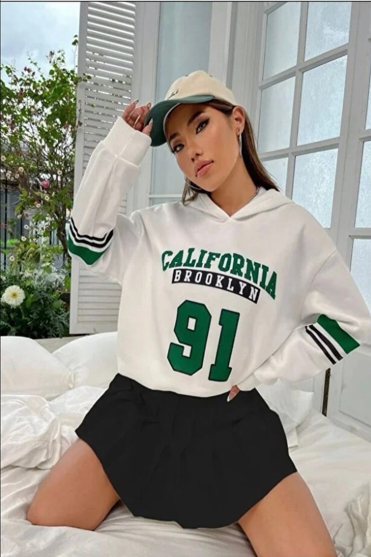 Yazılı Kadın Sweatshirt