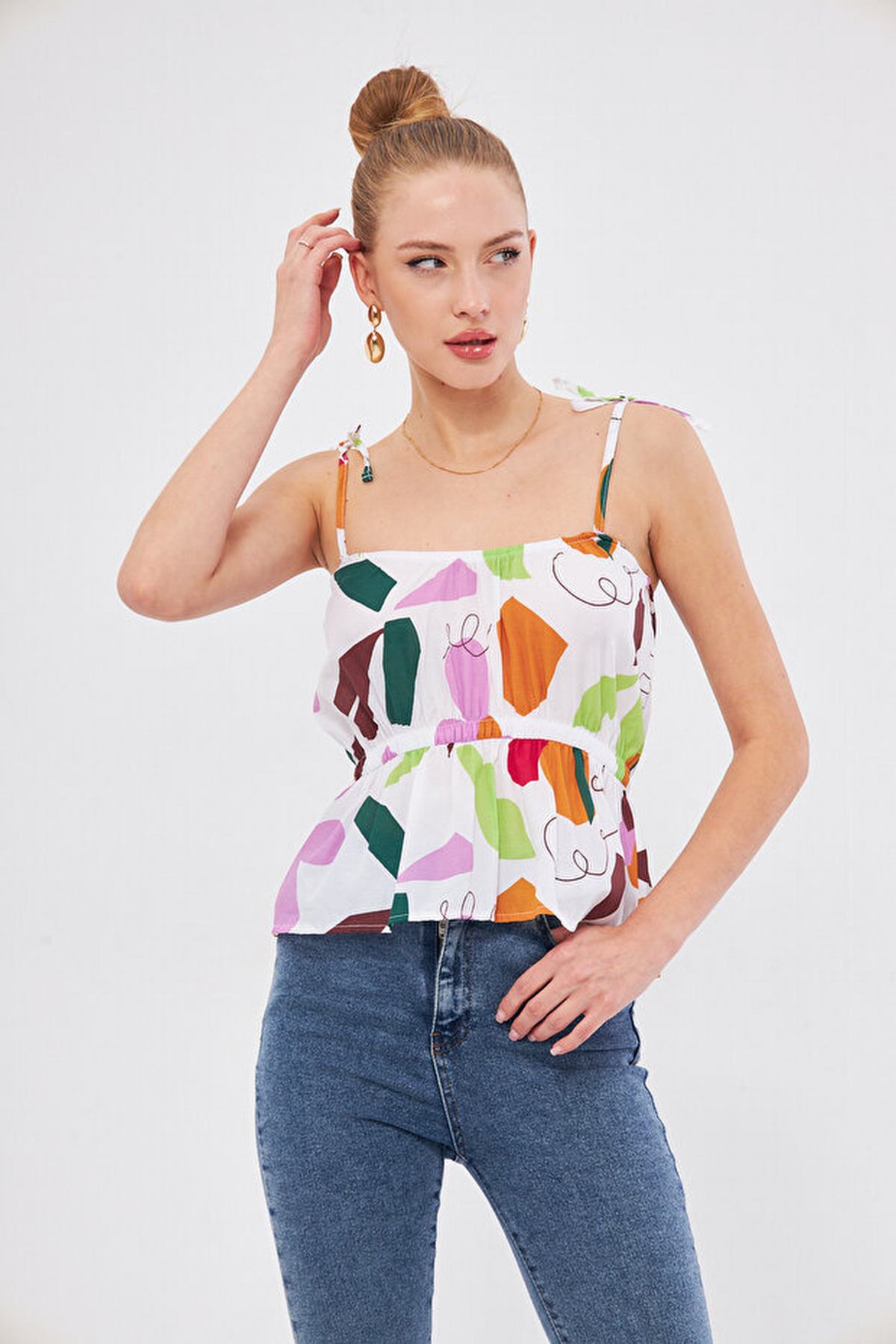 Çiçekli Kadın Bluz