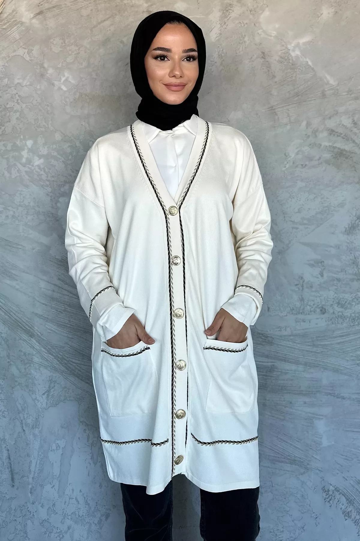 Uzun Tesettür Hırka