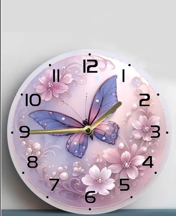 Romantik & Estetik Tasarım MDF Duvar Saati – 33x33 cm