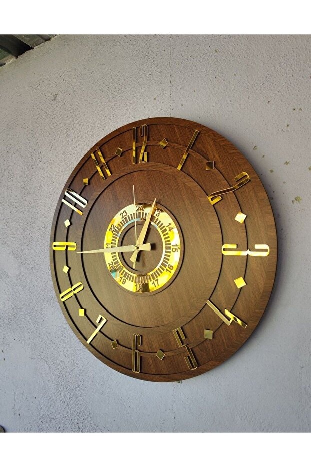 Hediyelik Dekoratif Sessiz Desenli Ev Hediyelik Duvar Saati 50cm